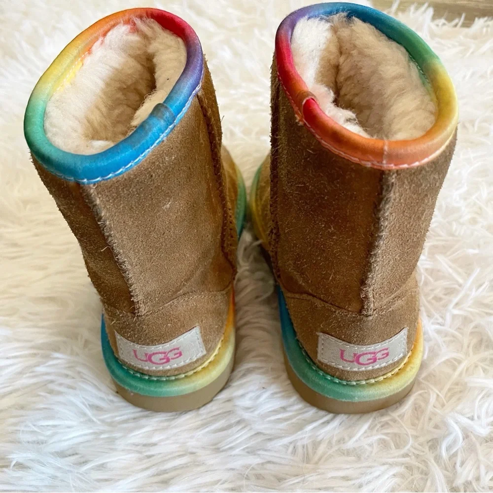 UGG Boots Rainbow Trim Little Girls 8